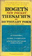 Roget's New Pocket Thesaurus In Dictionary Form by Norman Lewis