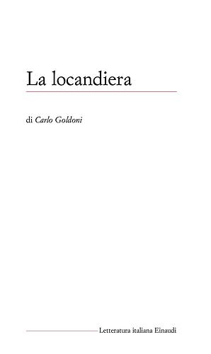 La Locandiera by Carlo Goldoni