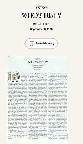 Who's Irish?: An American education by Gish Jen