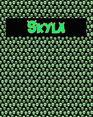 120 Page Handwriting Practice Book with Green Alien Cover Skyla: Primary Grades Handwriting Book by Sheldon Franks