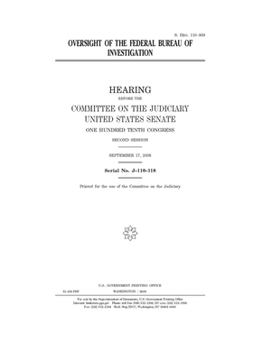 Oversight of the Federal Bureau of Investigation by United States Congress, United States Senate, Committee on the Judiciary (senate)