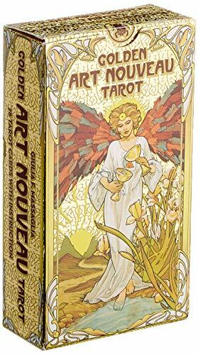 Golden Art Nouveau Tarot: 78 full colour cards with gold foil impressions & instructions (Tarot Cards) by Giulia Massaglia