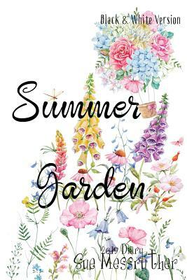 Summer Garden - Black and White Version by Sue Messruther
