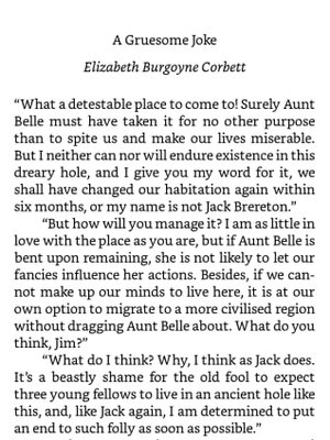 A Gruesome Joke by Elizabeth Burgoyne Corbett