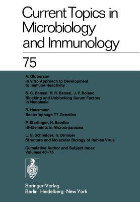 Current Topics in Microbiology and Immunology / Ergebnisse Der Microbiologie Und Immunitätsforschung by P. H. Hofschneider, W. Arber, W. Henle