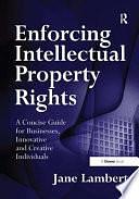 Enforcing Intellectual Property Rights: A Concise Guide for Businesses, Innovative and Creative Individuals by Jane Lambert