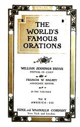 The World's Famous Orations: Vol. II Rome by William Jennings Bryan