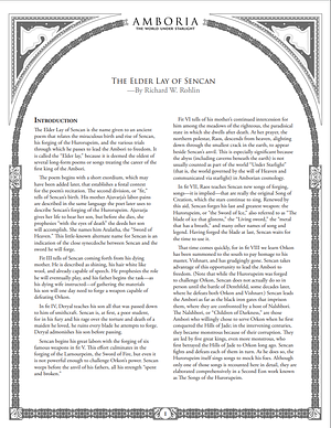The Elder Lay of Sencan by Richard W. Rohlin