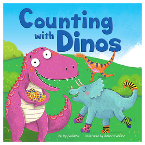 Counting with Dinos - Childrens Padded Board Book - Counting - Educational by Little Hippo Books