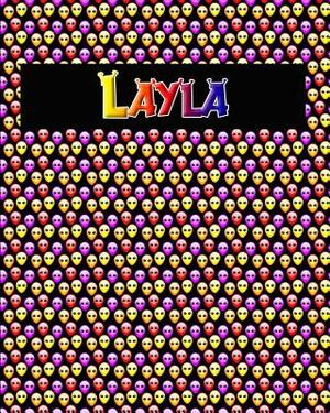 120 Page Handwriting Practice Book with Colorful Alien Cover Layla: Primary Grades Handwriting Book by Sheldon Franks