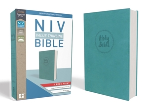 NIV, Value Thinline Bible, Large Print, Imitation Leather, Blue by The Zondervan Corporation