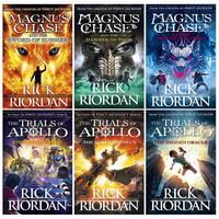 Rick Riordan Trials of Apollo and Magnus Chase collection 6 books set by Rick Riordan