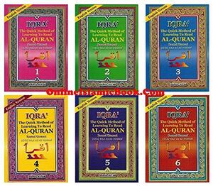 Iqra Quran Reader Set of 6 Books - The Quick Method of Learning Al-Quarn by Ustaz Haji Asad Humam