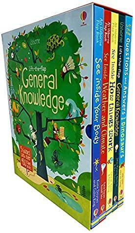 An Usborne Lift -The-Flap General Knowledge 5 Books Collection Box Set with Over 430 Flaps To Lift(General Knowledge,Questions&Answers,How Things Work,See Inside Your Body,See Inside Weather&Climate) by How Things Work By Conrad Mason, Colin King See Inside Your Body By Katie Daynes, James MacLaine, See Inside Weather and Climate By Katie Daynes, Katie Daynes, Colin King