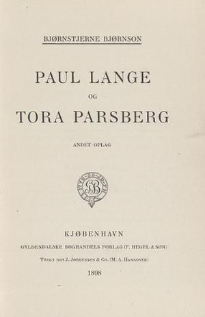 Paul Lange og Tora Parsberg by Bjørnstjerne Bjørnson