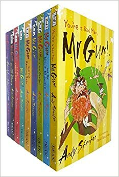 Mr Gum Collection Andy Stanton 9 Books Set (Biscuit Billionaire, The Cherry Tree, The Dancing Bear, The Goblins, The Power Crystals, Whats for Dinner, The Secret Hideout, The Hound of Lamonic Bibber, by Andy Stanton