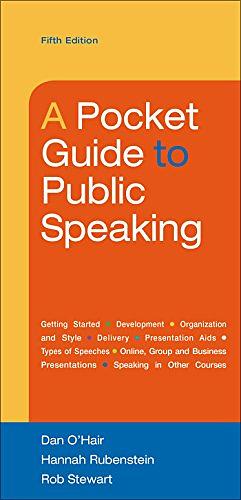 A Pocket Guide to Public Speaking by Dan O'Hair, Rob Stewart, Hannah Rubenstein