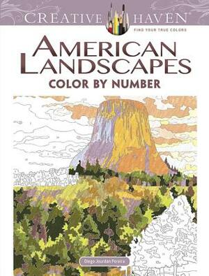 Creative Haven American Landscapes Color by Number Coloring Book by Diego Jourdan Pereira