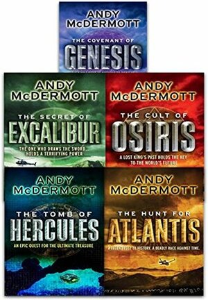 Nina Wilde/Eddie Chase Series Collection Andy McDermott 5 Books Set (The Hunt For Atlantis, The Tomb of Hercules, The Secret of Excalibur, The Covenant of Genesis, The Cult of Osiris) by Andy McDermott