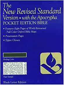 The New Revised Standard Version with Apocrypha Pocket Edition Bible by Anonymous