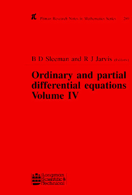 Ordinary and Partial Differential Equations by B. D. Sleeman, R. J. Jarvis