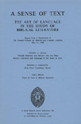 A Sense of Text: The Art of Language in the Study of Biblical Literature by Stephen A. Geller, Edward L. Greenstein, Adele Berlin