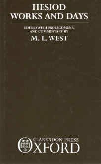 Works and Days (Academic Monograph Reprint) by M.L. West, Hesiod
