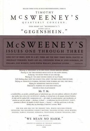 McSweeney's Issues 1-3 by Dave Eggers