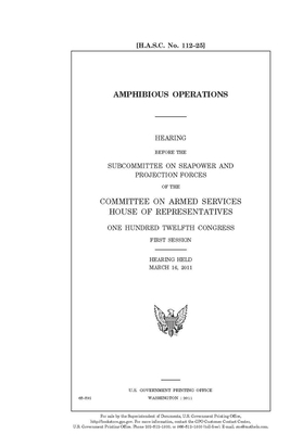 Amphibious operations by United State Congress, United States House of Representatives, Committee on Armed Services (house)