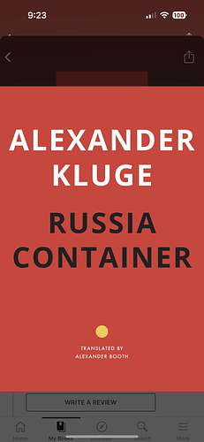 Russia Container by Alexander Kluge