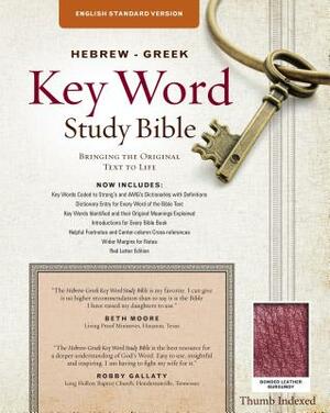 The Hebrew-Greek Key Word Study Bible: ESV Edition, Burgundy Bonded Leather Indexed by Warren Patrick Baker