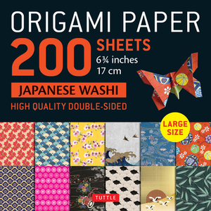 Origami Paper 200 Sheet Japanese Washi Patterns 6 3/4" 17 CM: Large Tuttle Origami Paper: High-Quality Double Sided Origami Sheets Printed with 12 Dif by 