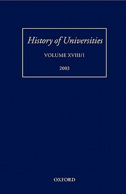 History of Universities: Volume XVIII/1 by 