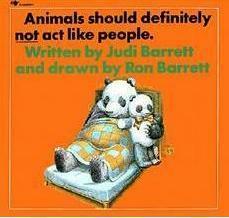 Animals Should Definitely Not Act Like People With Cassette by Judi Barrett