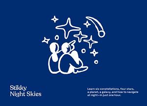 Stikky Night Skies: Learn 6 Constellations, 4 Stars, A Planet, A Galaxy, And How To Navigate At Night — in just one hour. Get your copy at www.stikky.com by Laurence Holt, Laurence Holt