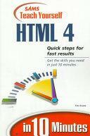 Sams' Teach Yourself HTML 4.0 in 10 Minutes by Tim Evans