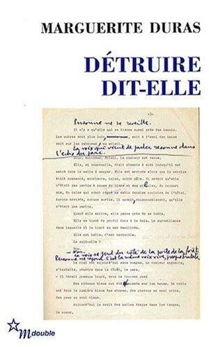 Détruire dit-elle by Marguerite Duras, Helen Lane Cumberford, Barbara Bray