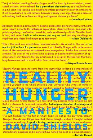 Reality Hunger: A Manifesto by David Shields