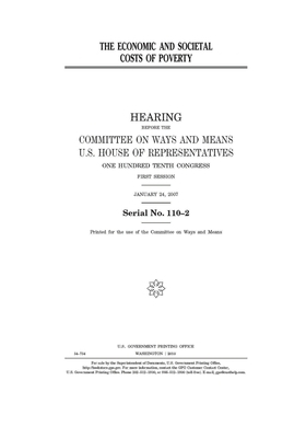 The economic and societal costs of poverty by Committee on Ways and Means (house), United States House of Representatives, United State Congress