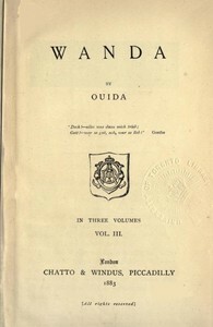 Wanda Vol III by Ouida