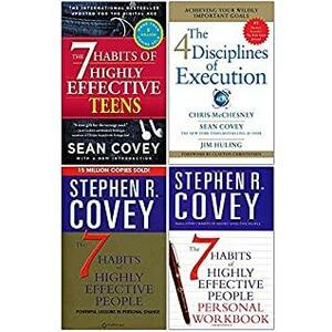 The 7 Habits of Highly Effective Teens, 4 Disciplines of Execution, The 7 Habits of Highly Effective People, Personal Workbook 4 Books Collection Set by Sean Covey, Sean Covey, Stephen R. Covey