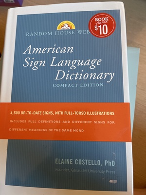 American Sign Language dictionary  by Elaine Costello