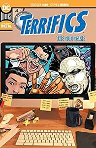 The Terrifics, Vol. 3: The God Game by Mark Russell, Jordi Tarragona, Stephen Segovia, Scott Hanna, Joe Bennett, Matt Santorelli, Hi-Fi, Gene Luen Yang, Protobúnker, James Asmus, Evan Doc Shaner, José Luís, Richard Friend, Nathan Fairbairn