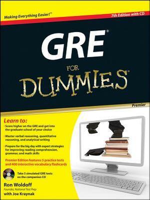 GRE for Dummies With CDROM by Ron Woldoff