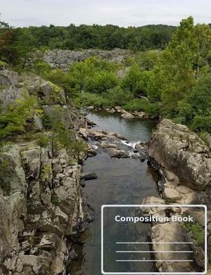 Great Falls Virginia River Scene Composition Book, Wide Ruled by Bliss