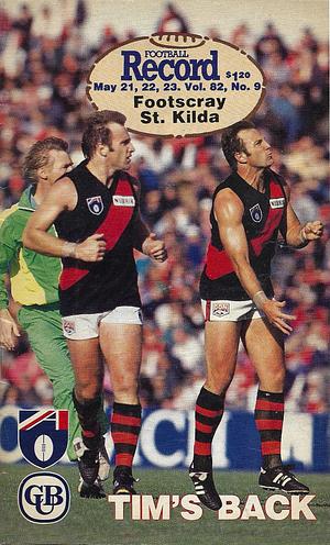 1993 Round 9 Footy Record Footscray vs St. Kilda by 