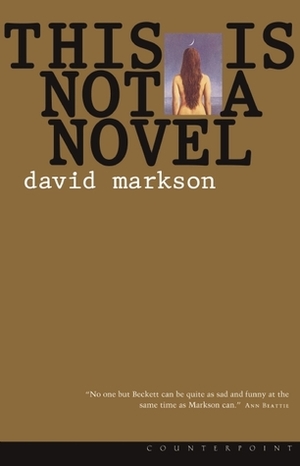 This Is Not a Novel by David Markson