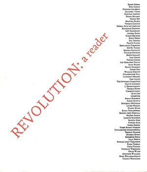 REVOLUTION: a reader by Lisa Robertson, Matthew Stadler