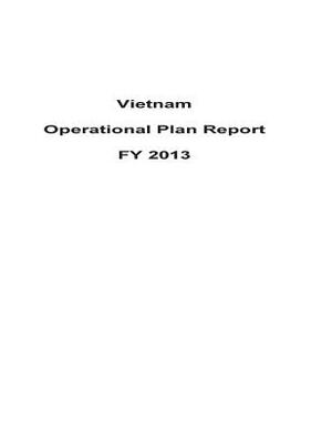 Vietnam Operational Plan Report FY 2013 by United States Department of State