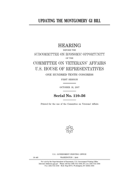 Updating the Montgomery GI Bill by Committee On Veterans (house), United St Congress, United States House of Representatives